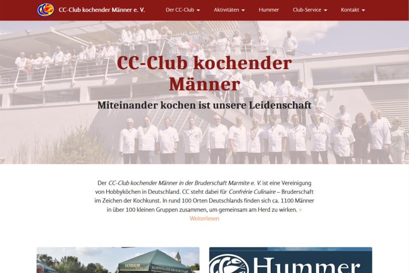 CC-Club kochender Männer in der Bruderschaft Marmite